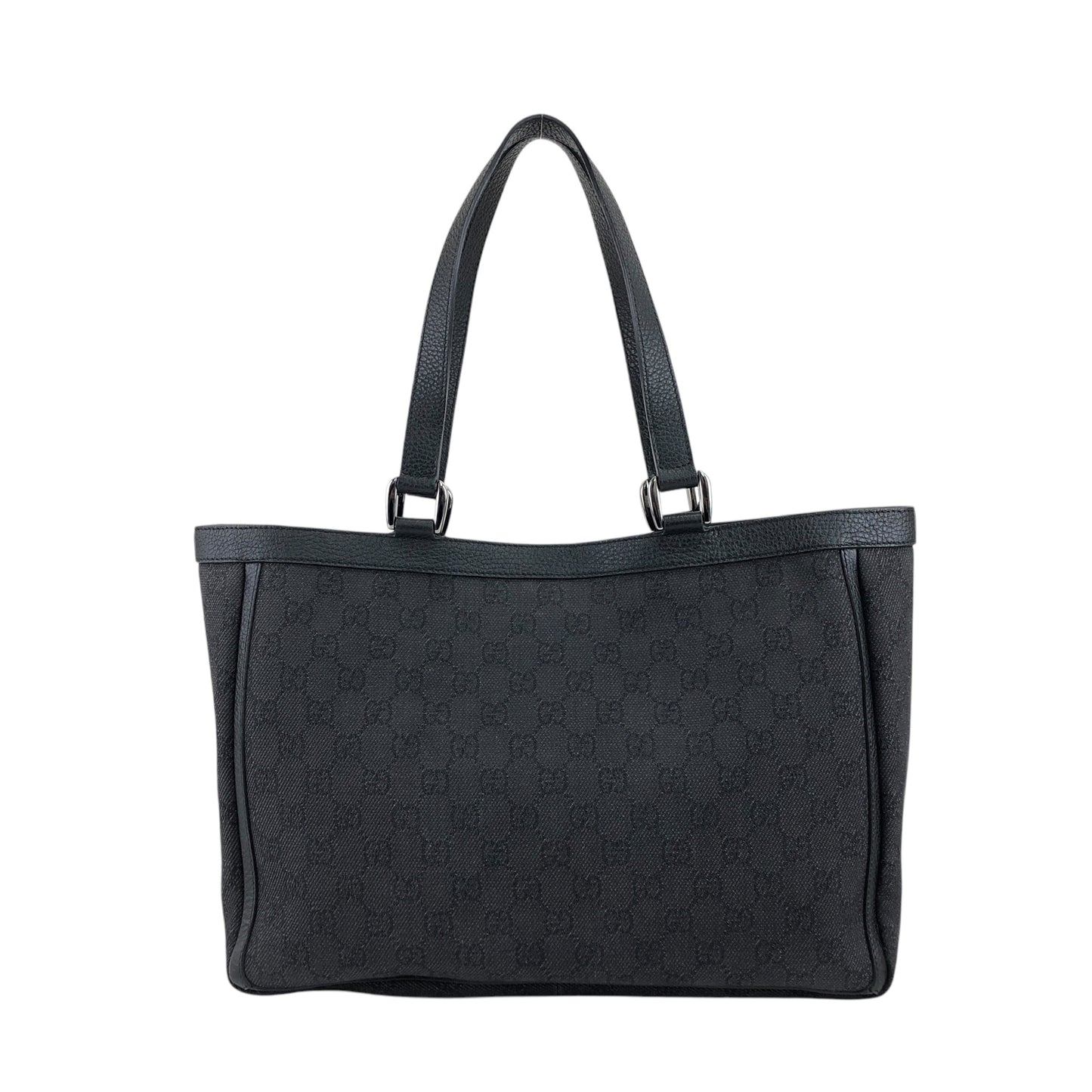 GUCCI GG Canvas Handbag Totebag Black 268639 Vintage jjx8f3