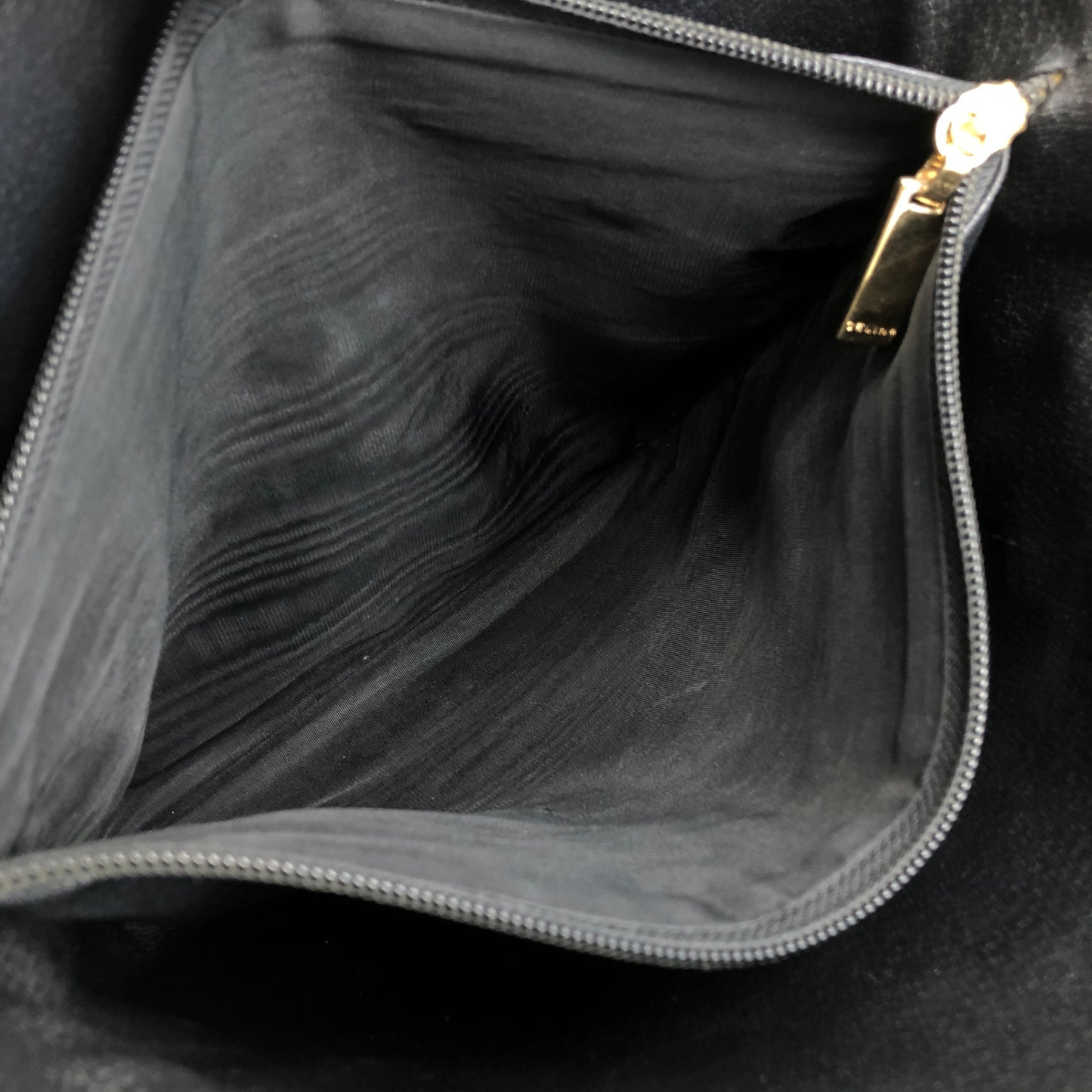 CELINE Macadam Handbag Shoulder bag Black Vintage 66gp7x