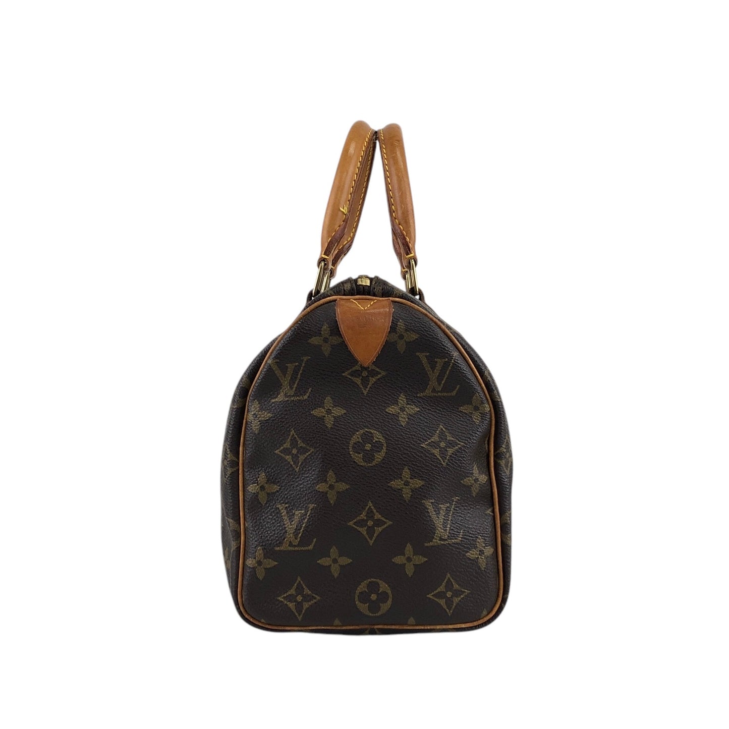 LOUIS VUITTON Monogram Small Boston bag Handbag Brown Vintage 765gwg