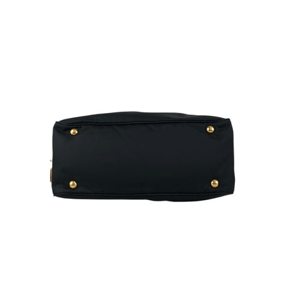 PRADA Logo Two-way Small Boston bag Shoulder bag Black Vintage is5a6n