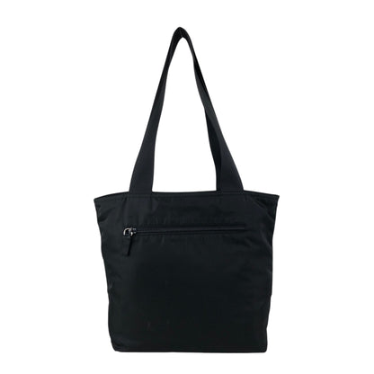 PRADA Tessuto Triangle Logo Handbag Totebag Black Vintage ij43tr