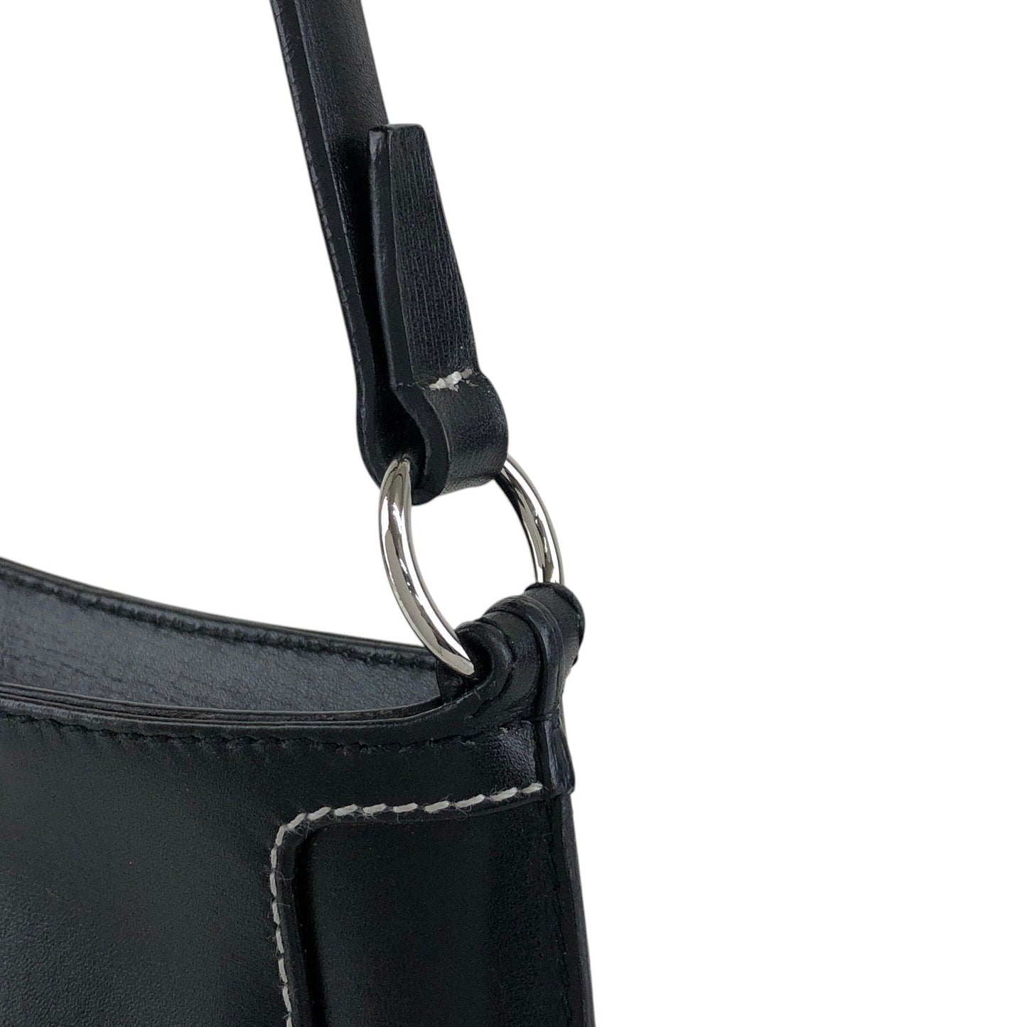 LOEWE Logo Circle Motif Handbag Black Vintage wcdj4h