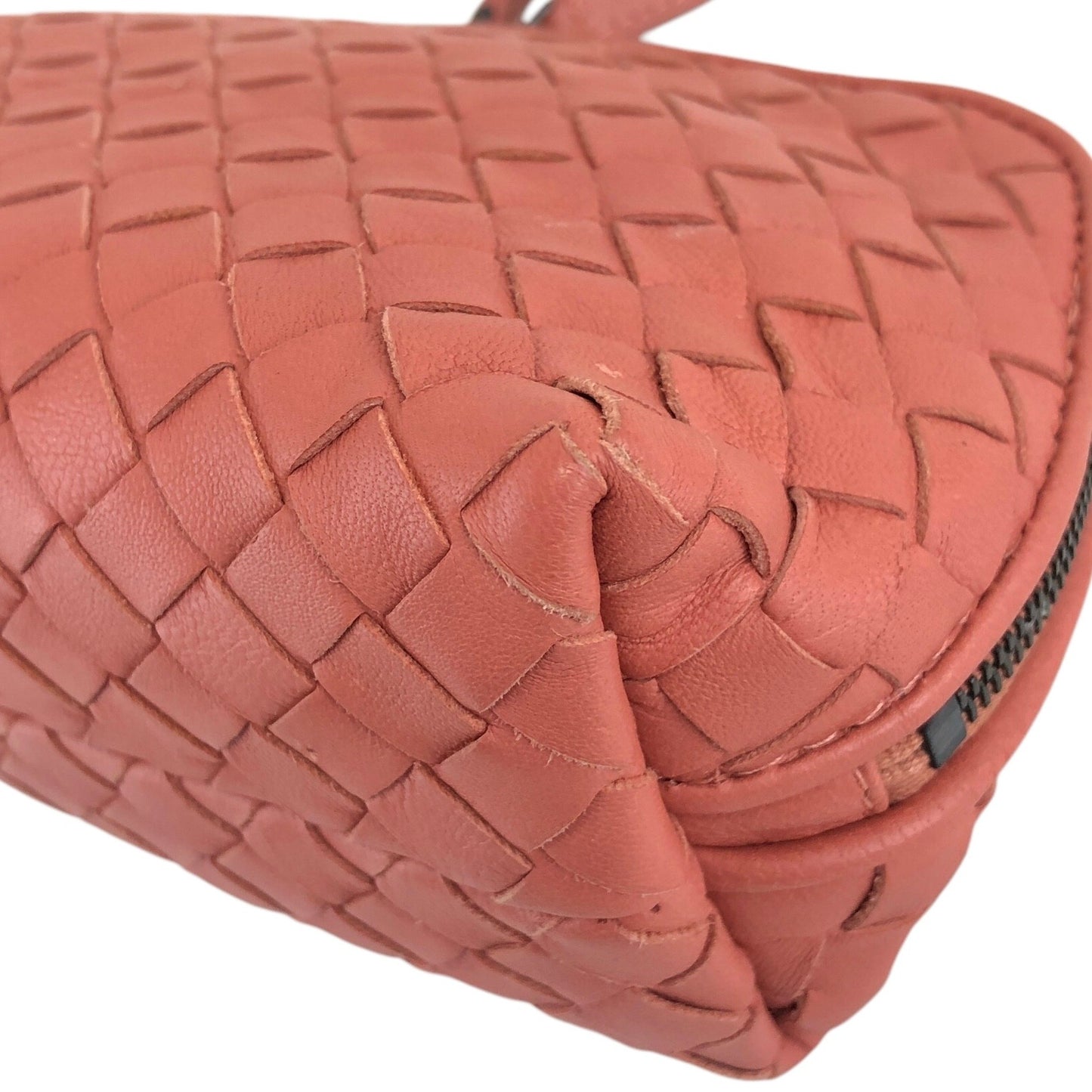 Bottega Veneta Intrecciato Pouch Red Brown Vintage fyjhr7