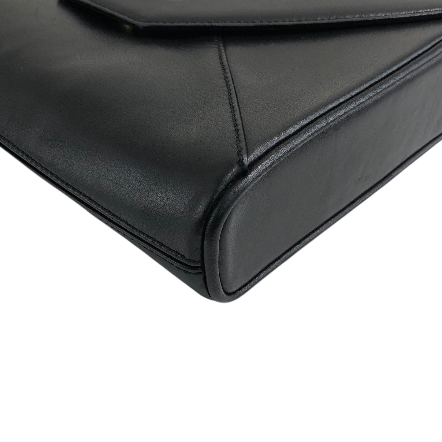 CELINE Blason Crossbody Shoulder bag Black Vintage byue3n