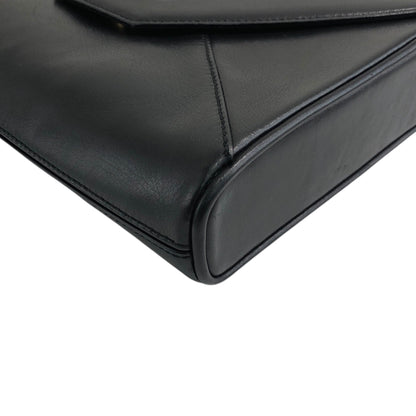 CELINE Blason Crossbody Shoulder bag Black Vintage byue3n