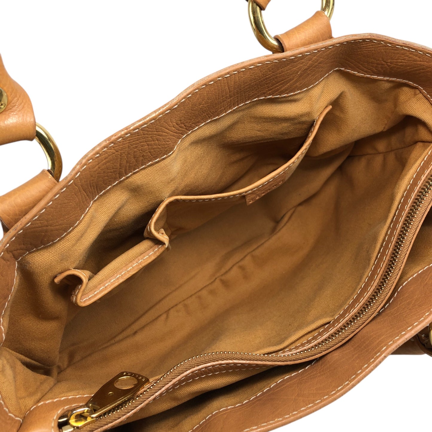 CELINE Blason Handbag Camel Vintage d6g4j8