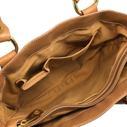 CELINE Blason Handbag Camel Vintage d6g4j8