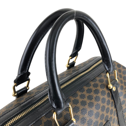 CELINE Macadam Blason Two-way Handbag Shoulder bag Boston bag Black Vintage a68hfi