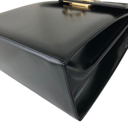 Salvatore Ferragamo Gancini Two-way Handbag Shoulder bag Black Vintage vbbuay