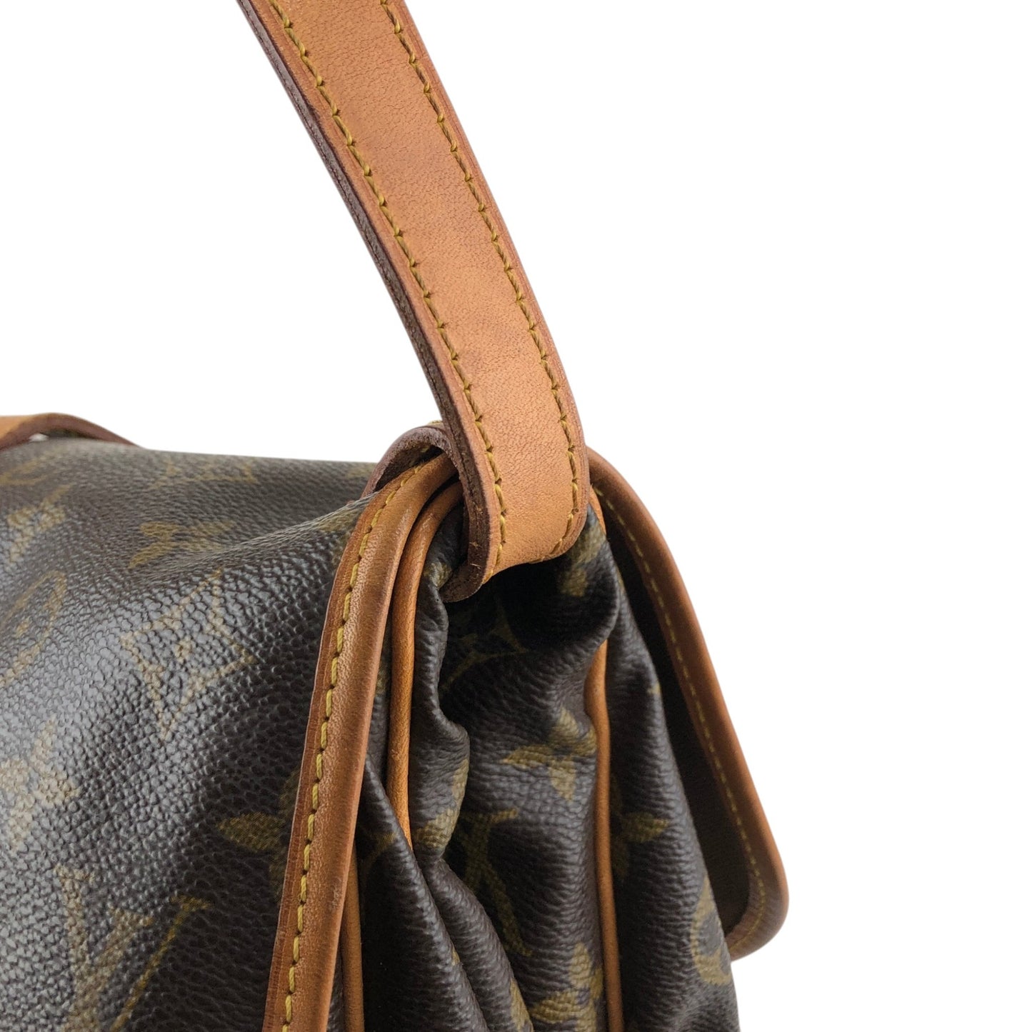 LOUIS VUITTON Monogram Shoulder bag Brown Vintage dzuvmj