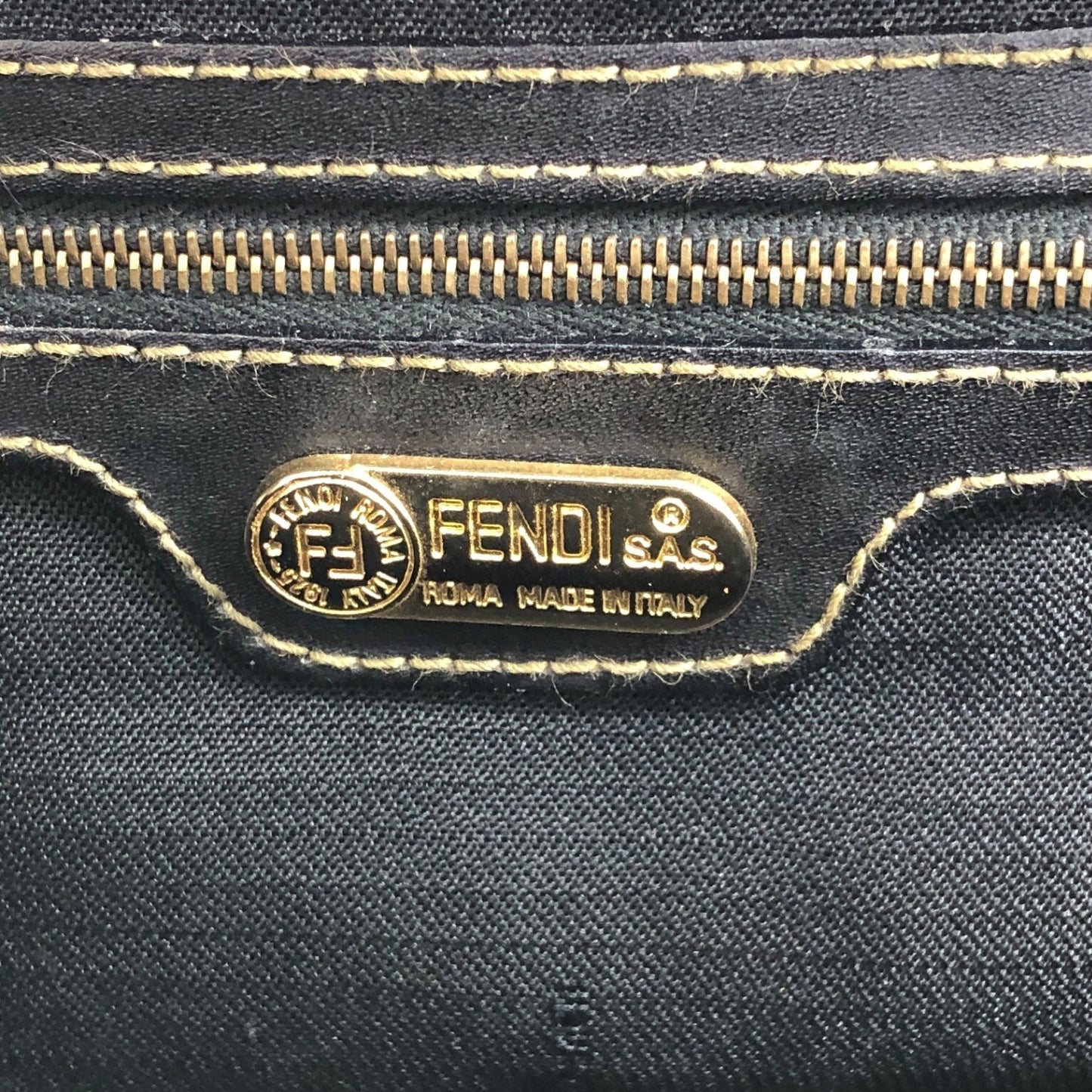 FENDI Two-way Boston bag Black Vintage 63dppy