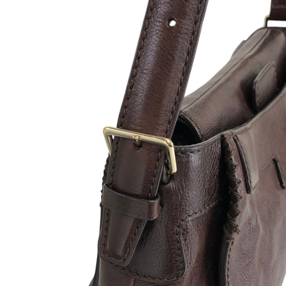 CELINE 馬車圖案肩背包 Hobobag 棕色 復古 icwcbk