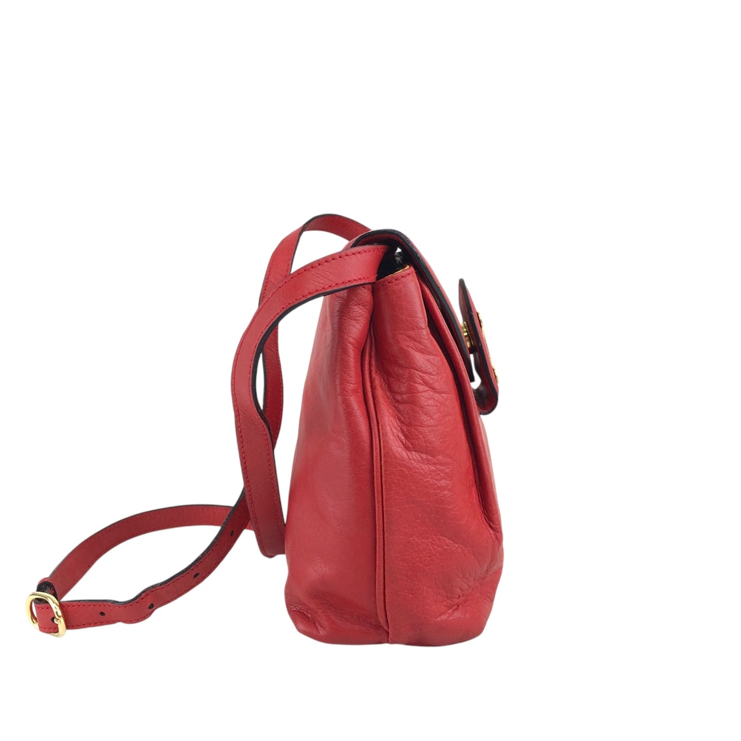 CELINE Blason Shoulder bag Red Vintage mv242g