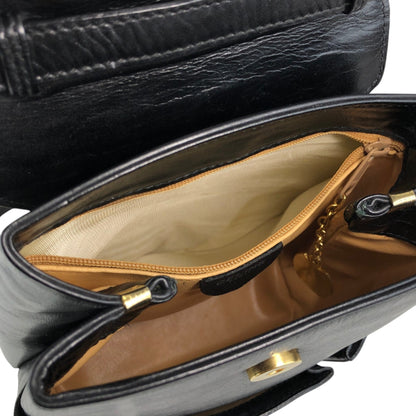 CELINE Gancini Shoulder bag Black Vintage xxxvfp