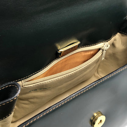 LOEWE Logo Embossed Shoulder bag Dark Green Vintage 583xh5
