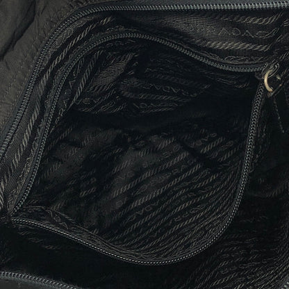PRADA Triangle Logo Double Pocket Nylon Shoulder bag Black Vintage rnrirz