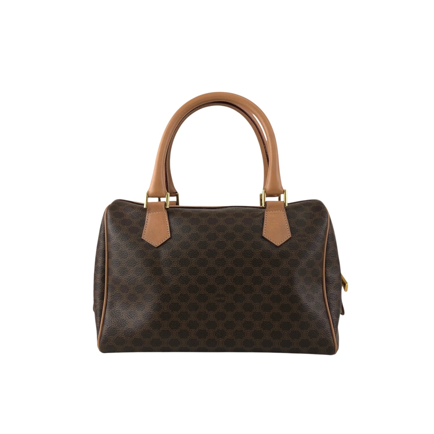 CELINE Macadam Blason Two-way Small Boston bag Shoulder bag Brown Vintage bxb7p7