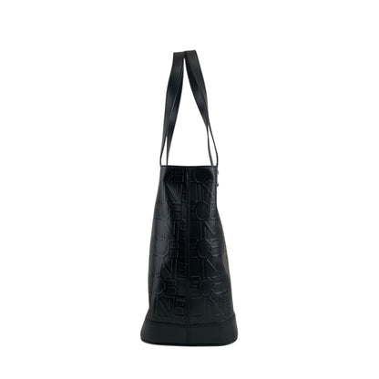 CELINE Logo Embossed Handbag Black Vintage za7ghz