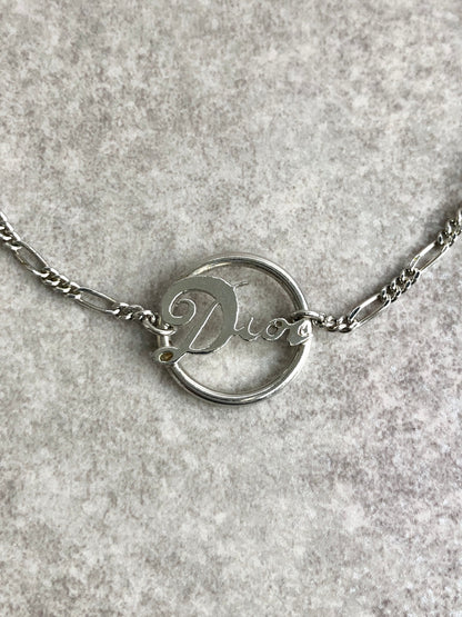 Christian Dior Logo Motif Bracelet Silver Vintage myhyij