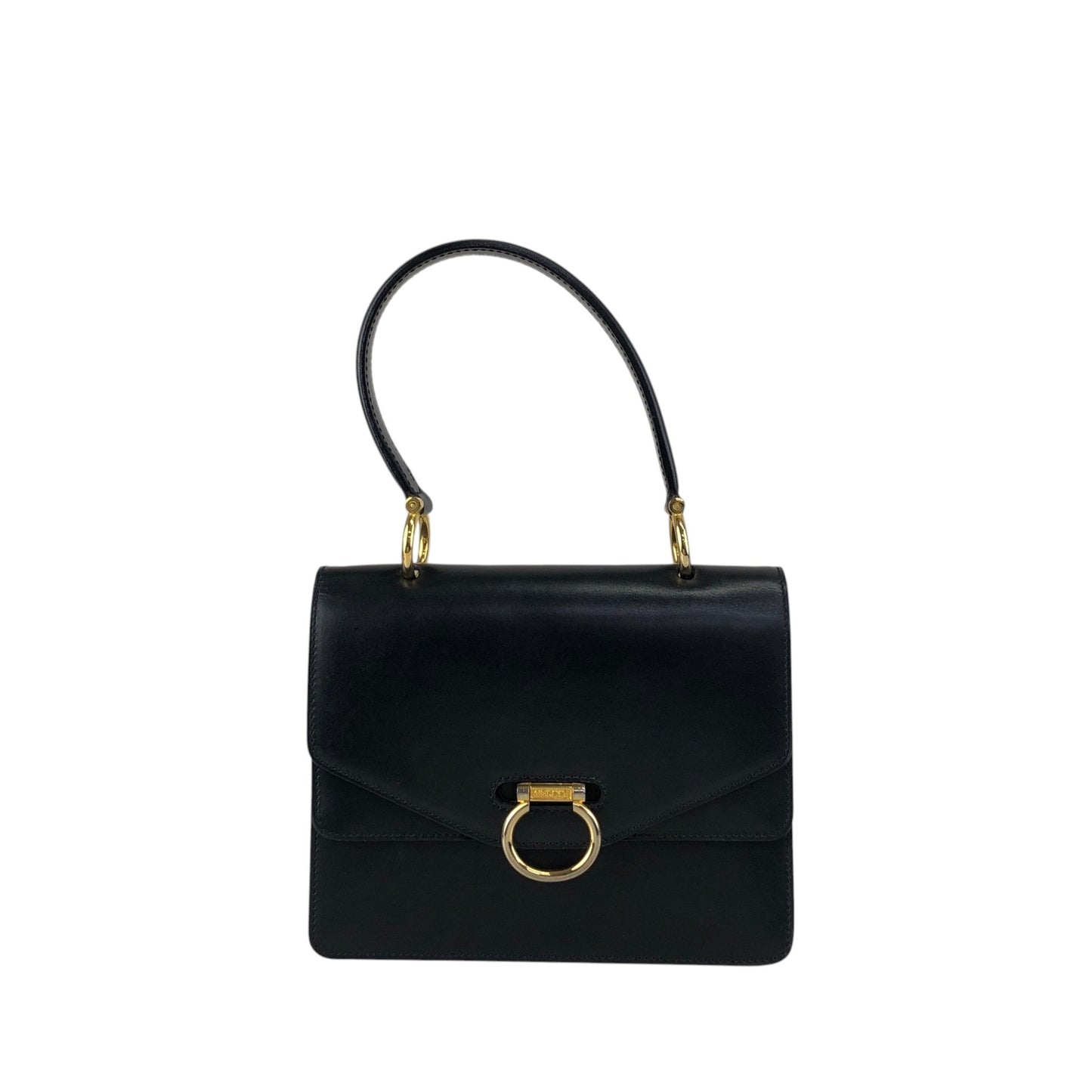 CELINE Gancini Handbag Black Vintage pvi8pi