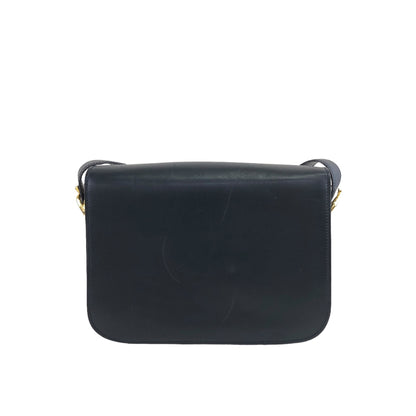 CELINE Horse Carriage Shoulder bag Navy Vintage 8fttsw