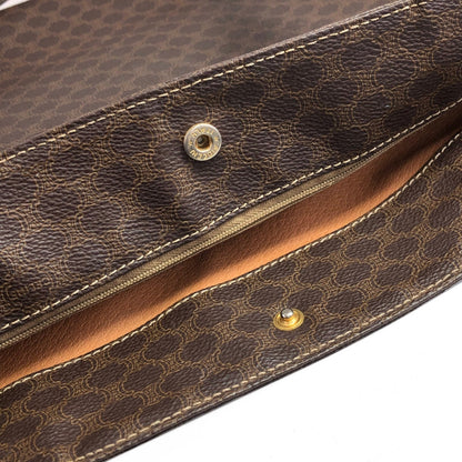 CELINE Macadam Logo Handbag Totebag Brown Vintage idxpny