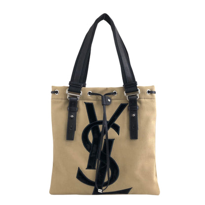 Yves Saint Laurent YSL Logo Totebag Beige Vintage tc7pge