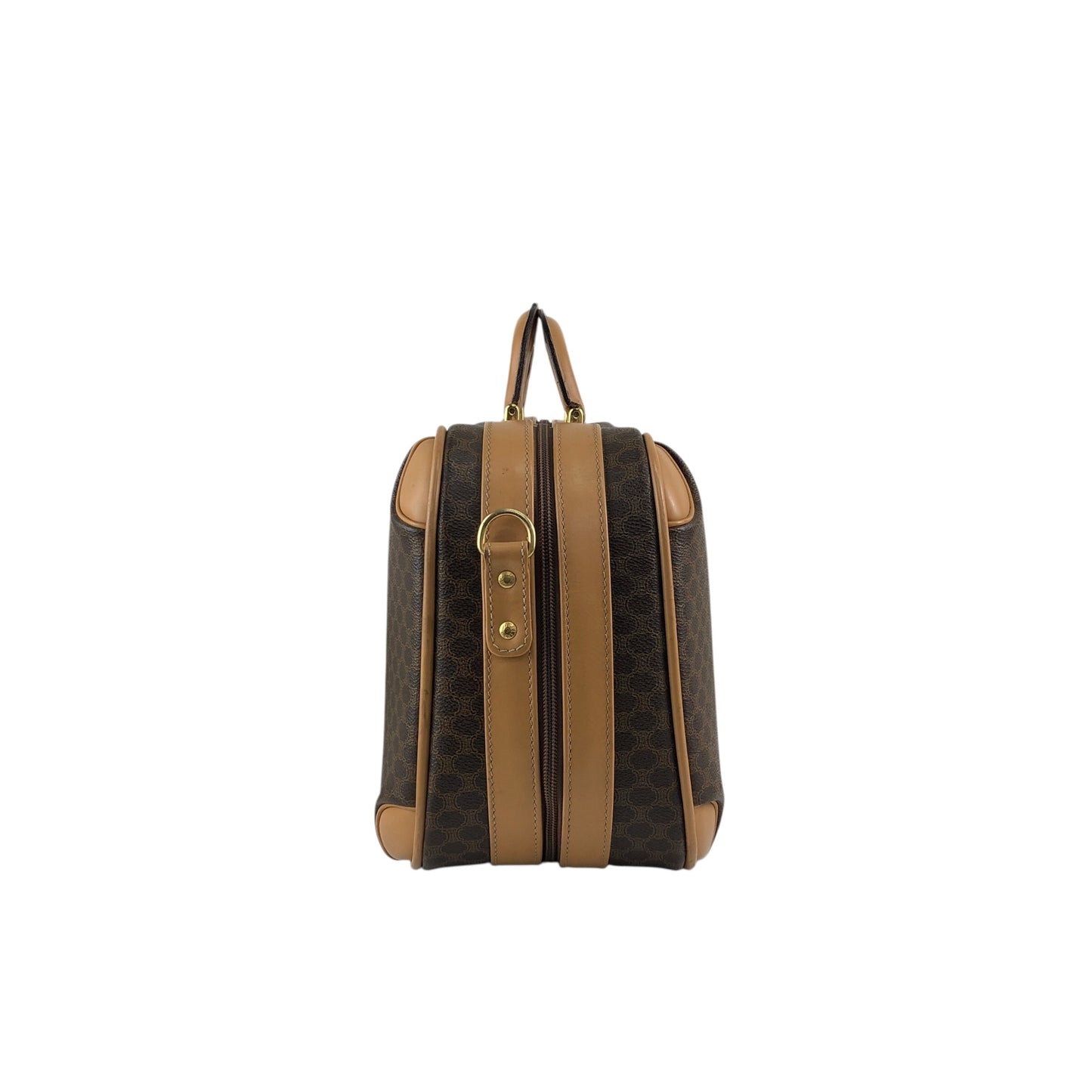 CELINE Macadam Blason Two-way Handbag Shoulder bag Brown Vintage kawj4u