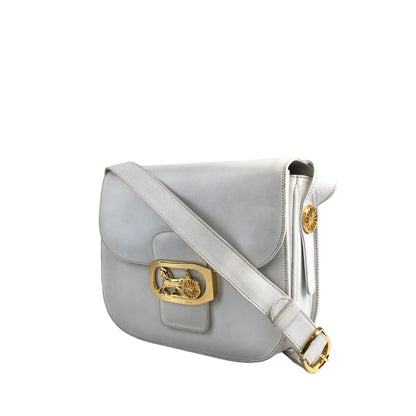 CELINE Horse Carriage Shoulder bag White Vintage tj6jzj