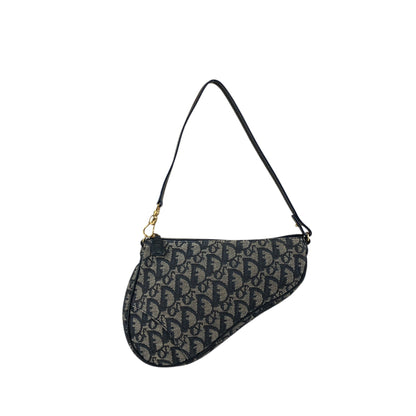 Christian Dior Trotter Small Handbag Shoulder bag Navy Vintage szr3xn