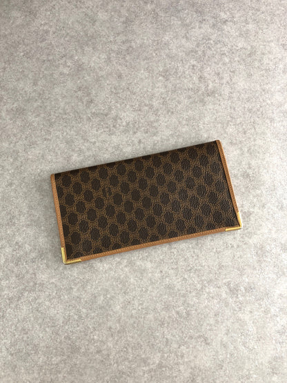 CELINE Macadam Long Wallet Brown Vintage tg6cj2