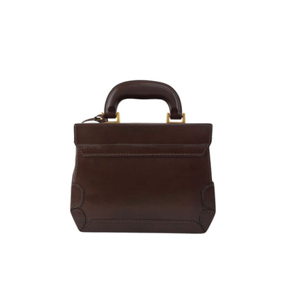 GUCCI Handbag Vanity bag Brown Vintage kj32bu