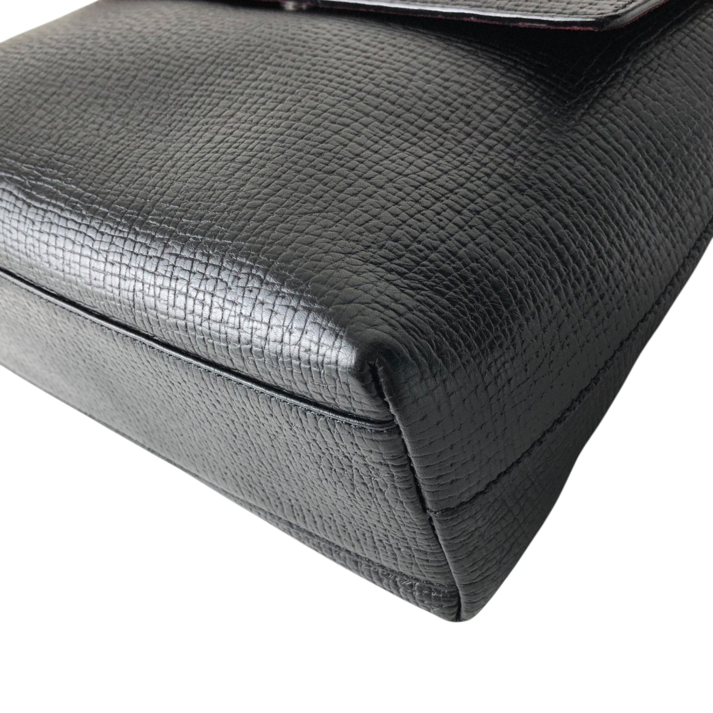 LOEWE Logo Embossed Handbag Shoulder bag Black Vintage rpd54b