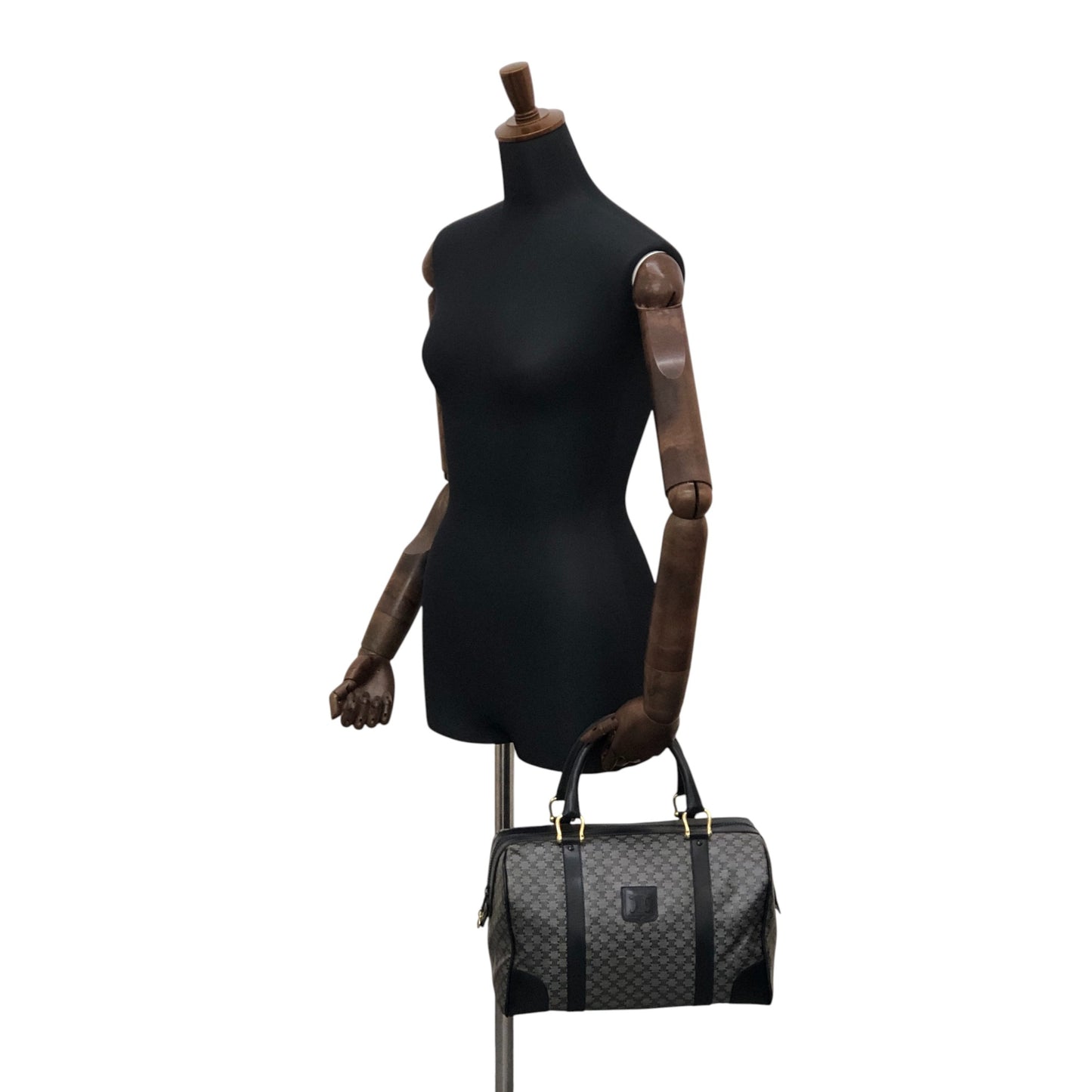 CELINE Macadam Blason Boston bag Navy Vintage scyzx6