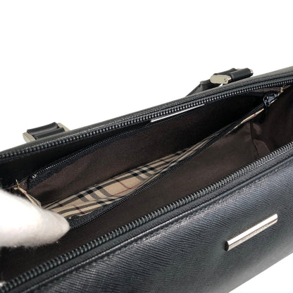 BURBERRY Logo Handbag Black Vintage 6vdsyy