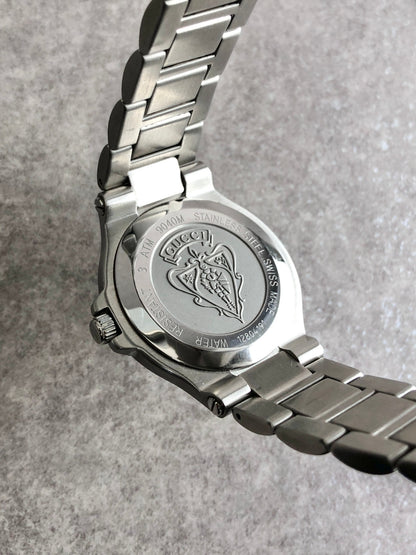 GUCCI Logo Quartz Watch Silver 9040M Vintage gtbcth