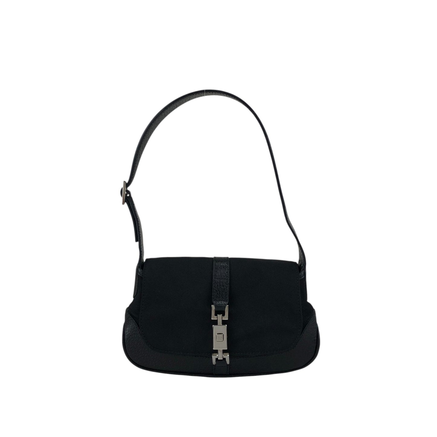 GUCCI Jackie Shoulder bag Black Vintage ja48kk
