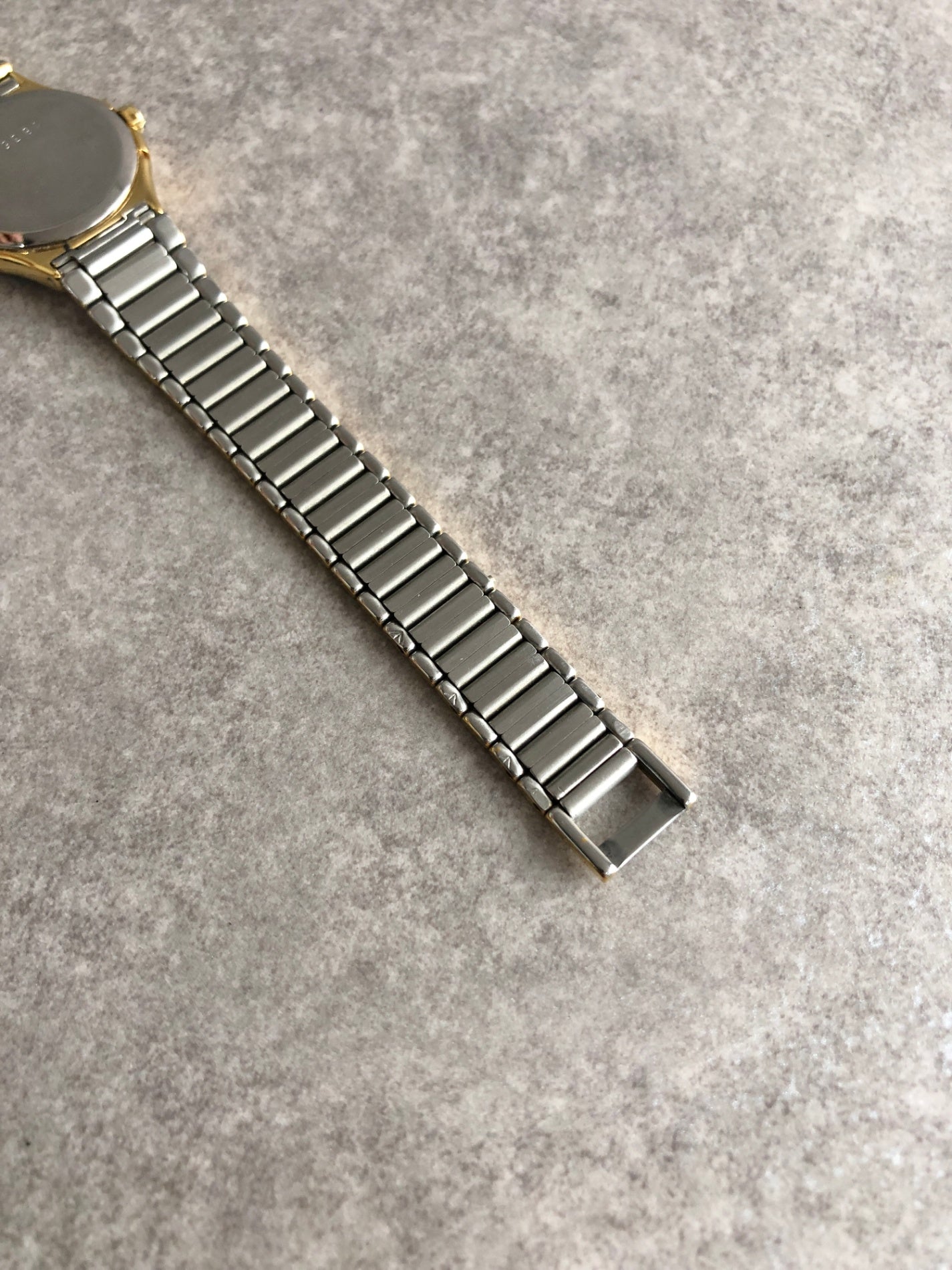 Yves Saint Laurent YSL Logo Watch Silver×Black Vintage as4e87