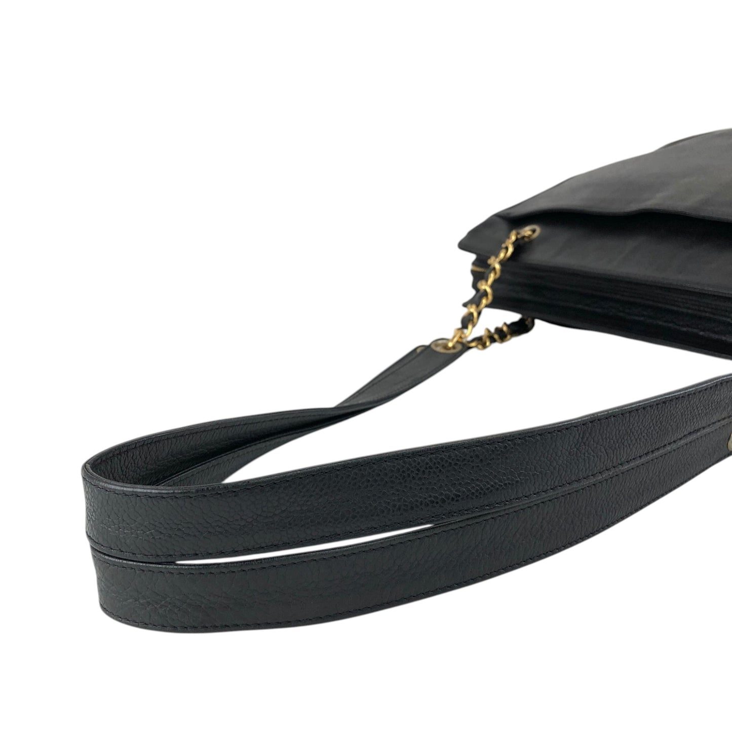CHANEL Coco Mark Chain Shoulder bag Black Vintage gph8sd