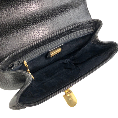 GUCCI Bamboo Shoulder bag Black Vintage g6iek4