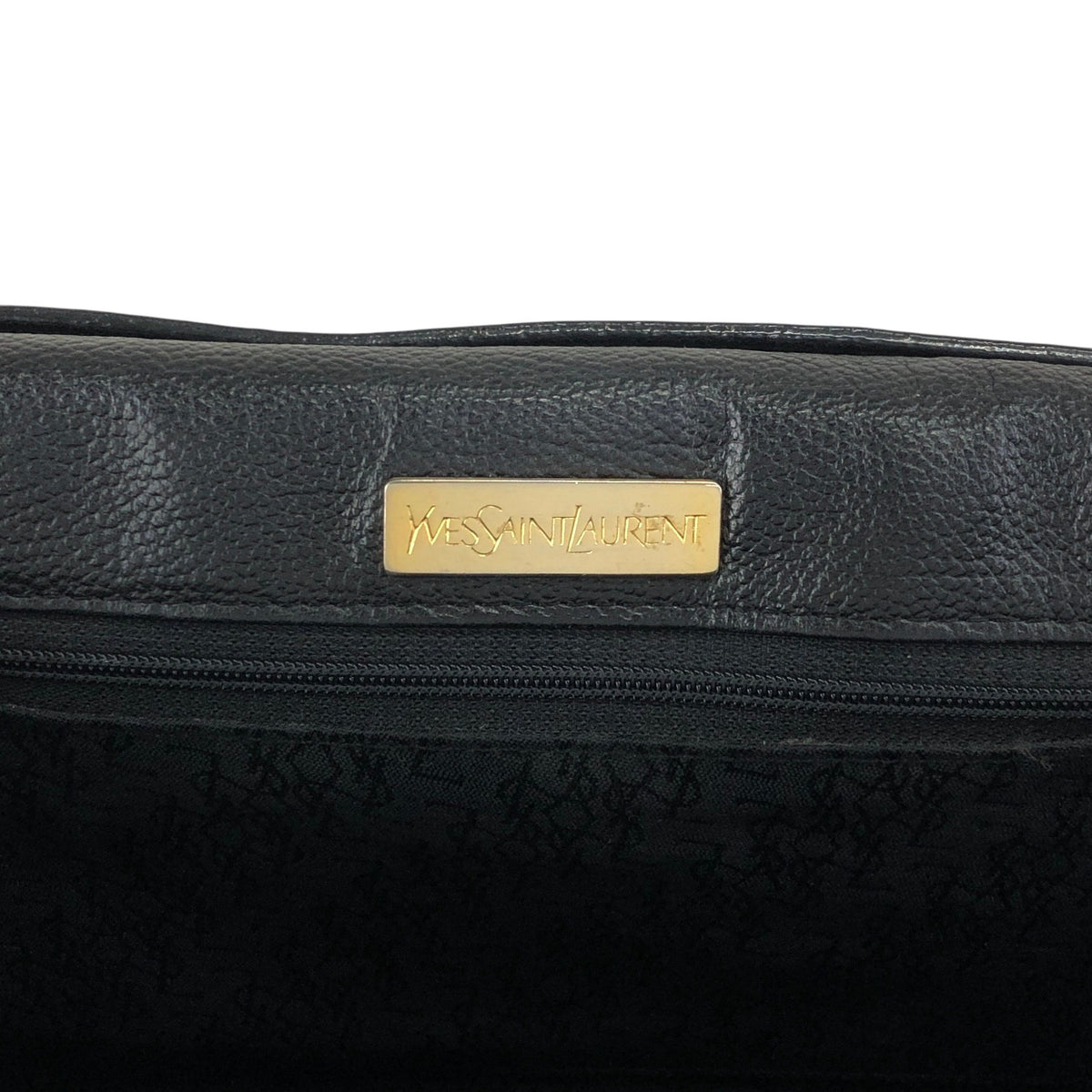 Yves Saint Laurent YSL Logo Shoulder bag Black Vintage p5pe7i
