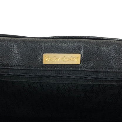 Yves Saint Laurent YSL Logo Shoulder bag Black Vintage p5pe7i