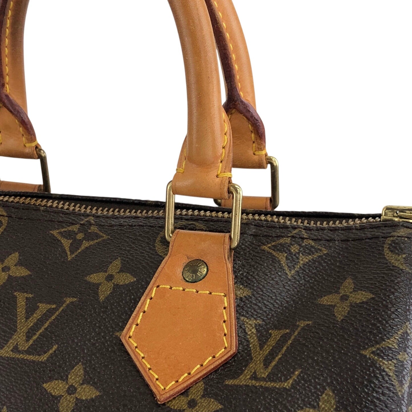 LOUIS VUITTON Monogram Small Boston bag Handbag Brown Vintage 232hgi