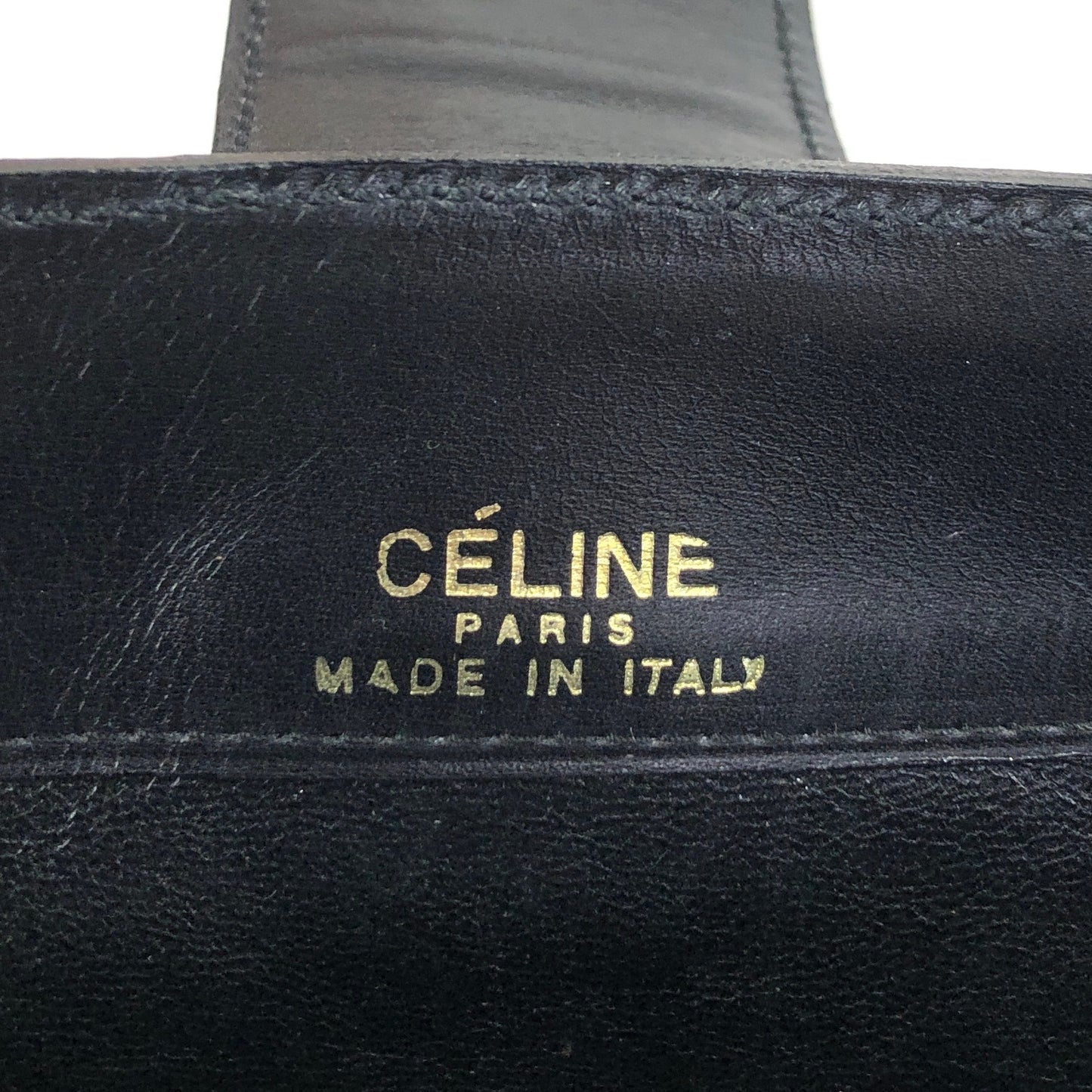CELINE Triomphe Shoulder bag Black Vintage 5bs5ri