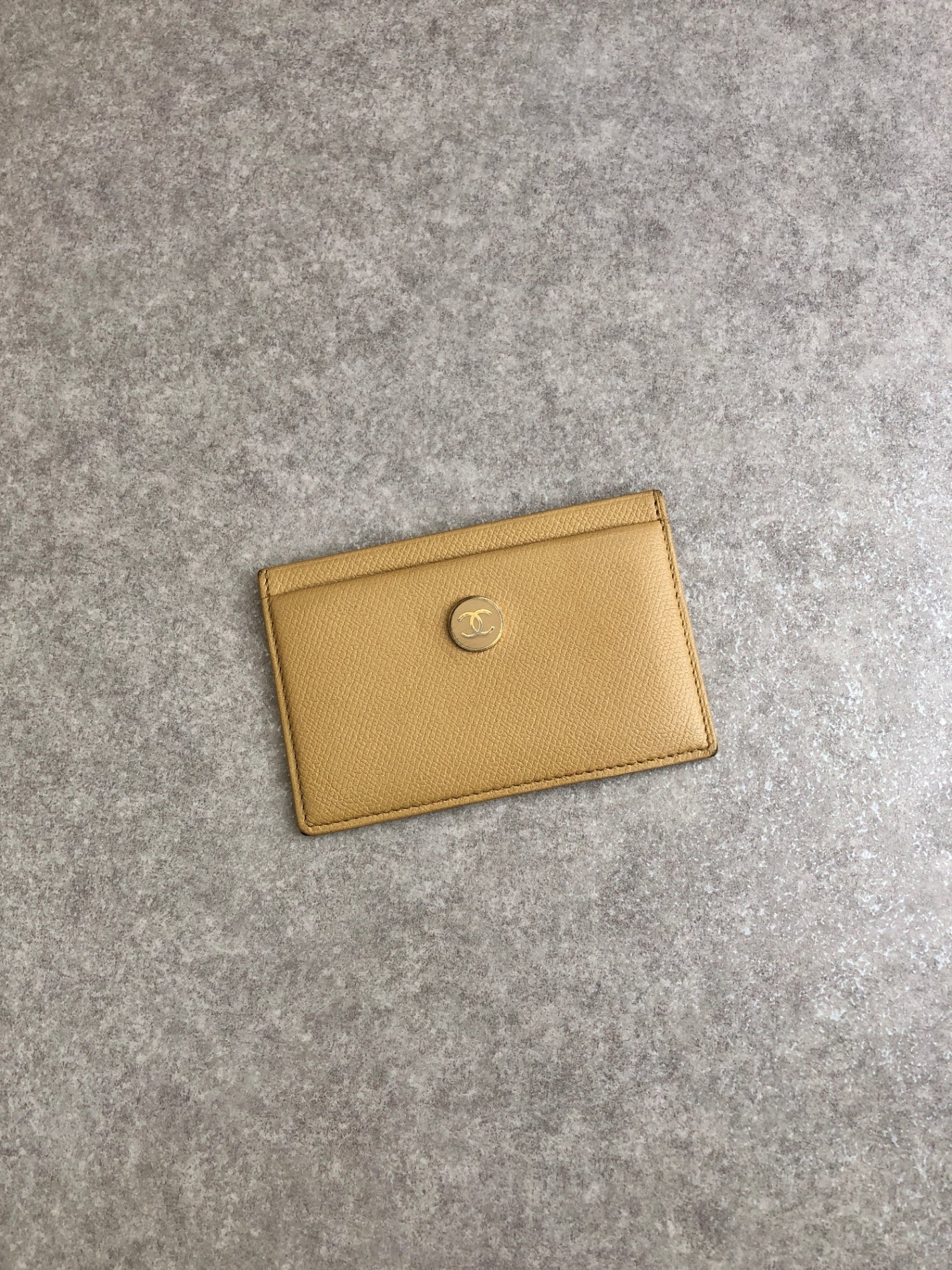 CHANEL Card holder Beige Vintage sap6sk