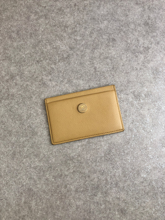 CHANEL Card holder Beige Vintage sap6sk