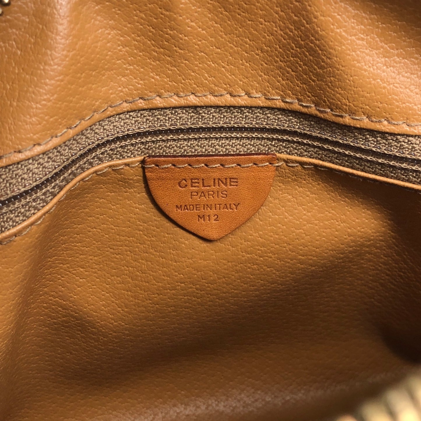 CELINE Macadam Two-way Handbag Shoulder bag Brown Vintage irexp5