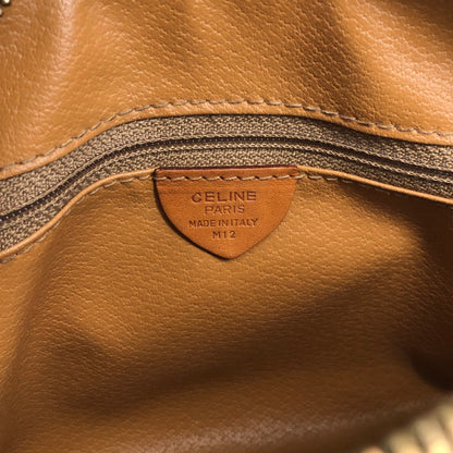CELINE Macadam Two-way Handbag Shoulder bag Brown Vintage irexp5