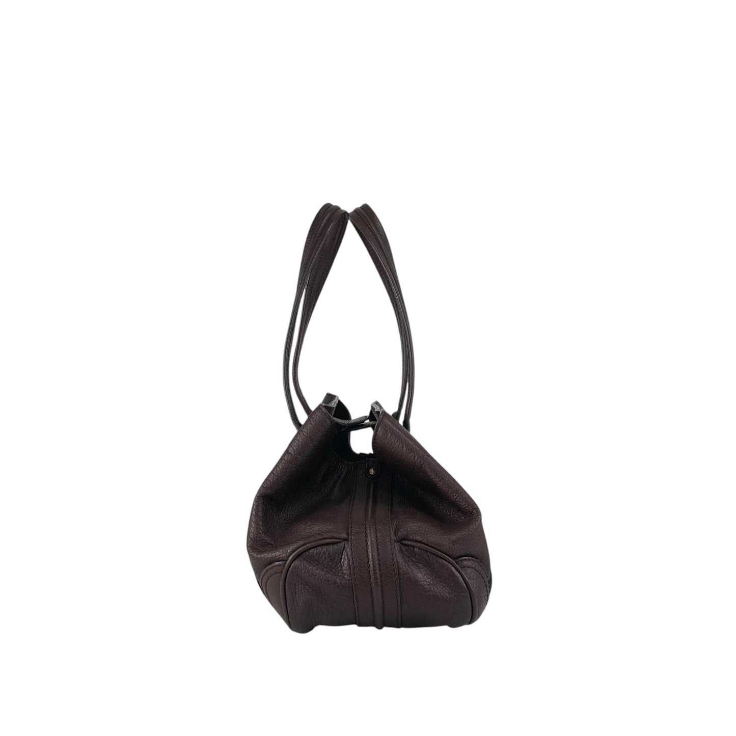 CELINE Blason Embossed Hobobag Shoulder bag Brown Vintage g5bz4k