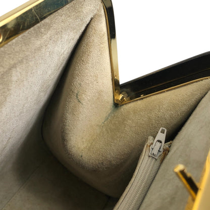 Christian Dior Metal Clasp Handbag Black Vintage istwjt